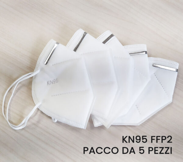 mascherina kn95 ffp2 pacco da 5 ricdar servizi